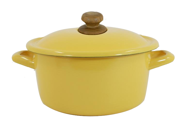 正黄搪瓷锅